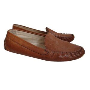 Cole Haan Leather Loafers Driving Moccasin Flats Brown Caramel Color Womens 8.5